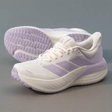Adidas Sepatu Lari Wanita Cushionnova Terbaru - Peredam Guncangan, Anti Selip, Gaya Kasual - Putih/Ungu Muda - View 8