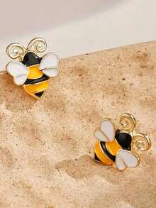 1 Pair Cute Stud Earrings For Women, Wedding Engagement Party Jewelry, Valentine's Day Gift - 1# - View 2