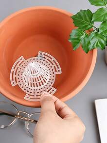 5/10/18/25pcs Flower Pot Bottom Filter Mesh, Durable Plastic Cone-Shaped Root Protector, Cage Structure, Prevents Rotting And Enhances Drainage, Suitable For Indoor And Outdoor Flower Pots, Indoor Gardening Accessories - Multicolor - View 5