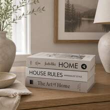 qiwsudfbw 3pcs Modern Fashion Decorative Books, Faux Book Decor, Used For Home Decor, Aesthetic Decorative Books, Coffee Table Decor Books, Simulated Books For Bedside Table Decoration - 3pcs - View 7