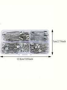 260/150/50/10pcs Multi-Size Metal Safety Pins, Durable And Easy To Use. Suitable For Clothing Repair, Handicrafts, Document Organization, Decoration, Brooches, Badges And Keychains. Perfect For Daily Use, Valentine's Day And Weddings - A - View 5