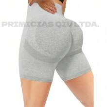 Short Esportivo Levanta Bumbum Cintura Alta Sem Costura Valorize o Corpo Com Conforto - Bingo - ALEATORIO - Visão 3