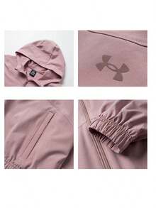 Under Armour Women's Rival Woven Hooded Jacket Casual Sports Jacket 6014063-673 - Pink - View 10