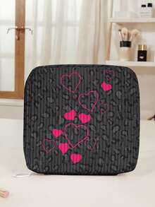 1pc Leopard Print & Cherry Pattern Sanitary Pad Storage Bag, Coin Purse, Makeup Bag, Card Holder, Earphone Pouch, Multi-Functional Organizer For Coins, Cards, Accessories, Keys - Multicolor - View 8
