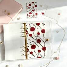 1pc Ins Style Floral A6 6-Hole Acrylic Divider Board, Highly Attractive Loose-Leaf Notebook Universal Separator Page - A - View 2