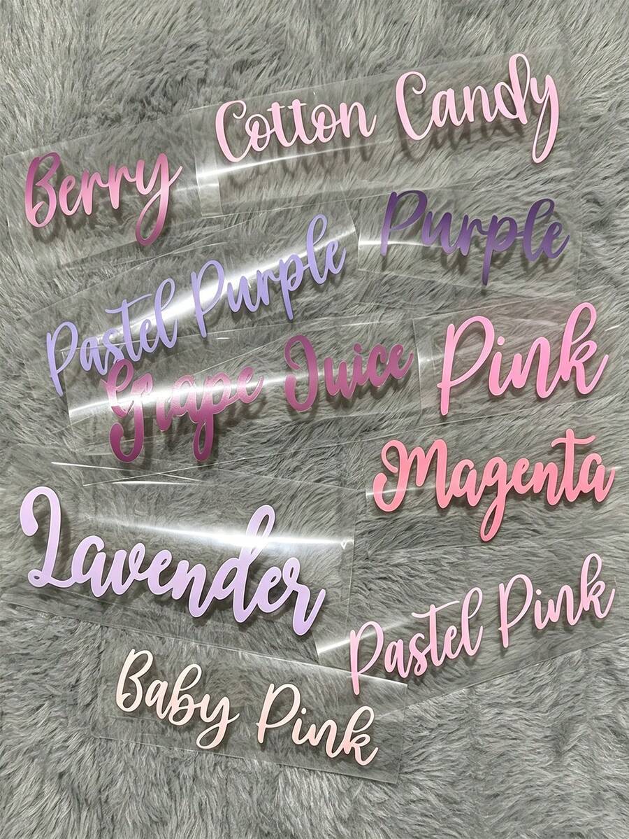 Customized Colorful Transfer Stickers, UV Printing, Personalized Transfer Stickers, Customized Name Label Stickers, Stickers, Name Stickers, Date Stickers, DIY Gifts, Handmade, Handwritten Fonts, Wedding Stickers, Gift Stickers - Multicolor - View 1