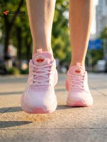 EDIXIM Women's Soft Sole Road Running Shoes 2026 Summer Mesh Breathable Student Sports Shoes Shock Absorbing Lightweight Running Shoes - Pink - View 8