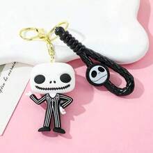 DOBBLE 1pc  Keychains, Jack & Sally Skull Pendants, Halloween Movie Accessories, Backpack Charms, Key Holder Gifts - Multicolor - View 10