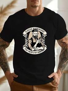 Men T-Shirts - 黑色 - 查看 1