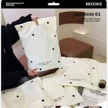 36pcs Cream Polka Dot Courier Bags, School Season, Graduation Season, Wedding Season, Birthday Team Gift Bags, Thick Storage Plastic Bags, Mailer Boxes, Clothing Bags, Suitable For Back To School, School Supplies, School, Office, Shipping, Shipping And Mailing School - Shipping Bag - View 3