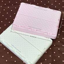1/2pcs Cute Polka Dot Foldable Desktop Storage Baskets, Stackable Plastic Desktop Storage Buckets With Handles, Multi-Functional Stationery Cosmetics Small Card Storage Boxes, Suitable For Bedroom Office Fan Merchandise - A - View 4