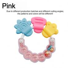 1pc Circular Ring Shape Teether,Sensory Rattle Toy,Baby Anti Eat Hand Soothing Toy,Satisfy Grasping Chewing Sucking Needs,Built In Colored Beads - Multicolor - View 16