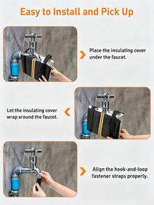 Thickened Waterproof Oxford Cloth Winter Faucet Cover Rectangular Anti-Freeze Pipe Sleeve Outdoor Water Pipe Anti Freezing Dust Cover To Prevent The Faucet From Freezing Winter Insulation Artifact Suitable For Cold Weather Yard Use Winter Essential - Multiple Styles - View 12