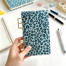 1pc Leopard Print A6 Loose-Leaf Notebook Cover, Acrylic Planner Cover, Notebook Decorative Accessory - A - View 5