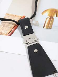 1PC Women's Fashion Punk Chain PU Choker Necklace, Suitable For Street Party Personalized Outfit - Multicolor - View 4