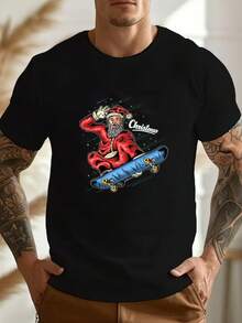 Men T-Shirts - 黑色 - 查看 6