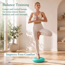 Massage Textured Balance Wobble Pad Inflatable Stability Trainer For Core Workout Posture Correction Home Gym Exercise - Green - View 6