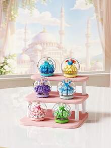 Princess Dress Building Block Set, 6pcs Mini Dress Ornaments With Clear Display Balls And Colorful Ribbons, DIY Assembled Fashion Outfit Models, Cute Hanging Decor For Bedroom, Backpack, Christmas Tree, Perfect Holiday Birthday Party Gift, Creative Collectible Toy For Home Desk Decoration And Handmade Craft Collection - Multicolor - View 13
