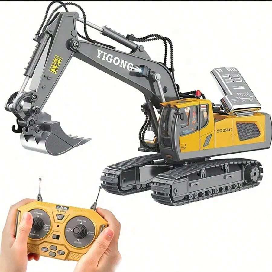 Kids Remote Control Construction Vehicles - [11 kanallı] Ekskavatör - Görünüm 1