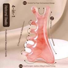 1-10pcs 4-In-1 Multifunctional Massage Comb For Scalp, Eye, Facial Contour & Neck Relaxation Massage Tool - Multicolor - View 3