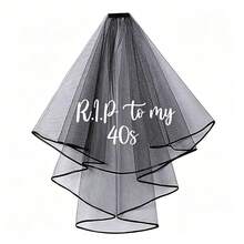 RIP 20th Birthday Black Veil 20th Death Theme Alternative Gothic Funeral Decor 30th Birthday Party Thirty And Standing Decorations Birthday Queen Crown Commemorative Gift Photo Props - Veil - View 17