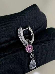1 buah Anting Tusuk Tulang Rawan Rumbai Tetesan Air Bulan Berkedip, Anting Tusuk Berlapis Lucu untuk Wanita - Liontin berbentuk tetesan air - View 8