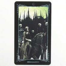 Dark Angels Tarot Cards Mysterious Tarot Cards Fortune Telling Game Cards Party Gathering Game - Black - View 5