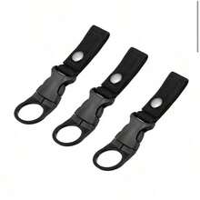 1/3pcs Outdoor Portable Hiking Carabiner Water Bottle Quick Clip Hook Multi-Function Mineral Water Bottle Carrier Durable Nylon Plastic Camping Backpack Accessories Travel Hydration Gear Kit - Black - View 10