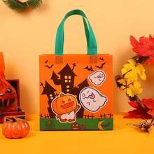 3/12/24pcs Halloween Non-Woven Gift Bags With Handles, Holiday Packaging Bags, Storage Bags, Halloween Party Decoration, Gift Wrapping, Trick Or Treat Party - Multicolor - View 5