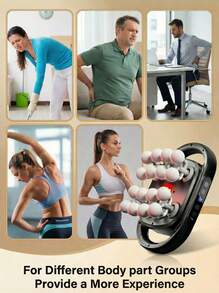 HYUNDAI 16-Piece Massage Set With Deep Tissue Massager, 9-Mode 20-Speed USB Portable 2000mAh Massager And Quiet Percussion Massager, Suitable For Back, Shoulder, Leg And Foot, Perfect Gift For Family And Friends - Multicolor - View 11