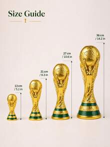 FIFA World Cup Trophy Model Ornament, Gold Football Trophy Replica, Fan Collection Display, Home Office Desktop Decoration Gift - Multicolor - View 5