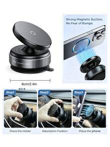 Anti-Shake Car Phone Holder, Bionic Mechanical Lock Stable Base, High-End Phone Holder, Suitable For Delivery Drivers, Suction Cup Mount, Perfect For Bumpy Mountain Roads, Dashboard Clip, Car Interior Accessory, Phone Small Accessory - Multicolor - View 4