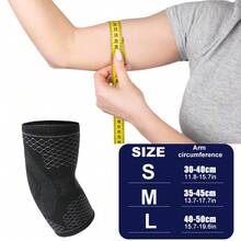 2pcs Breathable Elbow Compression Sleeve, Tennis Elbow Arm Support, Suitable For Basketball, Cycling, Tennis, Badminton, Running And Outdoor Sports - Black - View 4