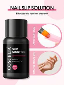 Coscelia Slip Solution Nail Gel For Manicure Extension False Nails Semi-Permanent Extension Nail Gel No Erase Gel Acrylic Fake Nail Patch Gel For Salon Home Nail Design Use - Multicolor - View 4