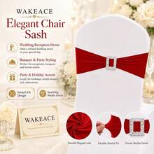 10PCS Elastic Chair Bands, Suitable For Bow And Ribbon Decoration, Stretch And Tie Without Tools, Equipped With Square Buckle Slider, Wrinkle-Resistant Spandex Material, Suitable For Wedding, Party, Banquet And Event Decoration - Multicolor - View 20