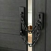 1pc Stainless Steel Door Chain Lock, Anti-Theft Door Chain Lock With Thickened Chain, Heavy Duty Polished Door Latch With Screws, Apartment Hotel Home Security Door Protection, Easy Installation - Multicolor - View 12
