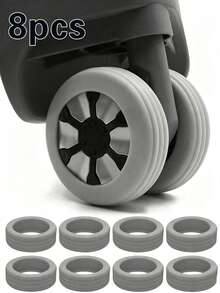 Multi-Color Silicone Universal Caster Wheel Protective Covers, Compatible With Luggage And Office Chair Casters, Quiet Noise Reduction, Anti-Wear, Easy Installation And Portable Storage, Protects Wheels From Bumps And Damage, Dual Use For Travel And Home Office, Practical Travel Accessory - Multicolor - View 7
