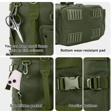 Men's Fishing Backpack, One Shoulder Fishing Gear Bag With Tool Box Storage Function, Unisex Fishing Gear And Accessories Storage Bag, Multi-Functional Outdoor Backpack, Suitable For Fishing, Hiking, Camping, Hunting And Travel, Lightweight Crossbody Fishing Bag, Multi-Pocket Design, Large Capacity Fishing Gear Storage Bag, Father's Day Gift, Birthday Gift, Graduation Gift, Christmas Gift, Gift For Outdoor Sports Enthusiast Boyfriend - Multicolor - View 8