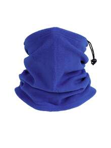1pc Adjustable Drawstring Fleece Neck Warmer Scarf, Warm Windproof Winter Face Mask, Multi-Functional Scarf For Skiing, Snowboarding, Hiking - Multicolor - View 15