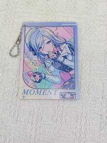 PJSK Anime Academy Photocard Holder Keychain, Cute Anime Girl Transparent Card Cover With Bead Chain, Bag Pendant Photo Protector Collectible Fan Gift - Multicolor - View 8