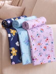 momscare 3 buah Selimut Bayi Motif Bunga Warna Polos, Kain Lembut dan Nyaman, Cocok untuk Bayi Baru Lahir, Selimut Bedong Tipis - MultiWarna - View 10
