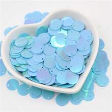20g Bulk Flat Round Sequins, 30mm Large Hole 3cm Oversized Colorful PVC Holographic Sequins For Embroidery, Handmade Clothing, Jewelry Making, DIY Sewing Accessories - 20 Grams - View 19