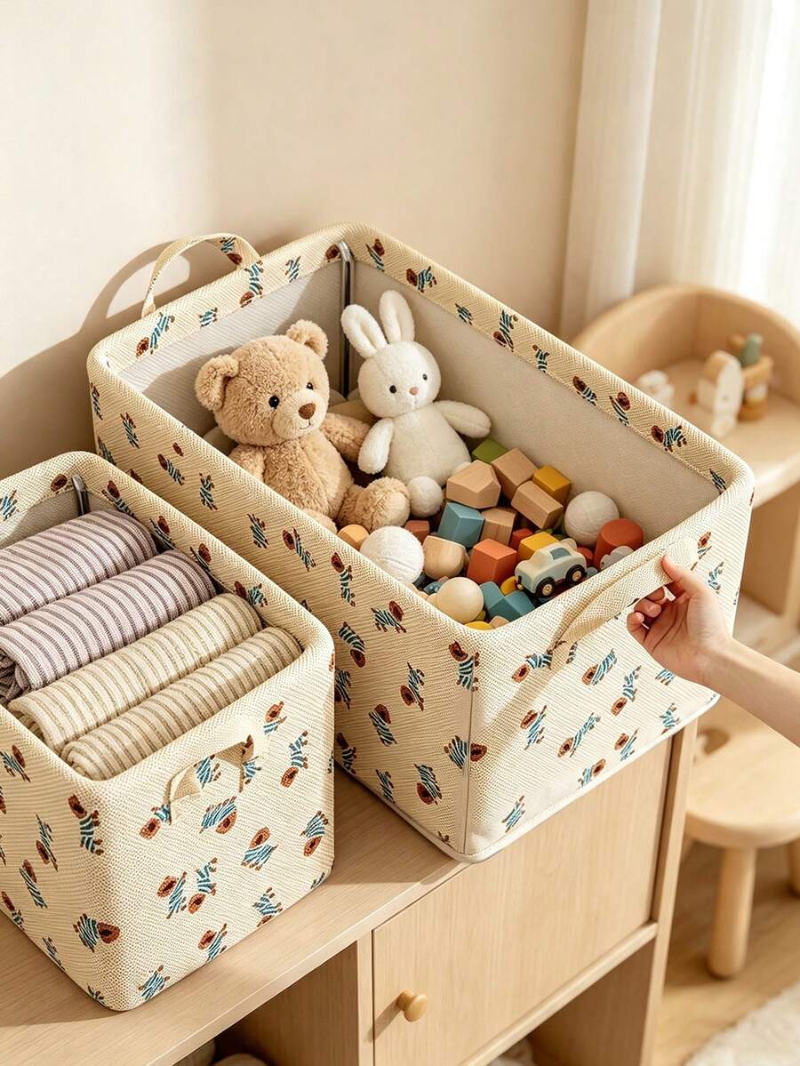 Clothes Storage Box, Household Wardrobe Drawer-Style Pants & Clothing Organizer Bin, Foldable Storage Basket - Multicolor - View 1