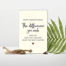 OBOVAY Goodbye Farewell Card For Coworkers Leaving - Heartfelt With Uplifting Message 'Never Underestimate The Difference You Made', New Job Card For Boss Friends, Retirement Gifts For Women Men - View 7