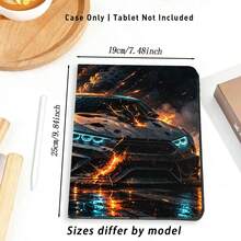 跑車 UV 列印平面圖案，相容於 保護殼 / MatePad 11.5 2025 / MatePad SE 11 吋 / Honor 平板保護殼 / Honor 9 / 10 / X8A / Pad SE 11 吋 (2023) / Pad 2 / A9 / 11th Gen A16 保護殼 - 款式11 - 查看 5