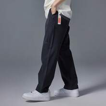 Phenix Urban Men's Summer Casual Sports Thin Loose Stretch Woven Long Pants - Light Black - View 1