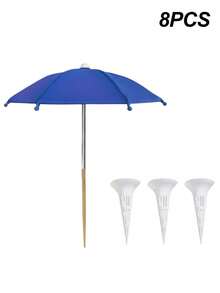 4pcs/Set Potted Plant Sunshade Umbrella, Outdoor Plant Flower Sunshade Umbrella, Potted Plant Sunshade Cover, 1 Mini Umbrella + 3 Potted Plant Watering Devices, Sun Protection And Heat Insulation Design, Suitable For Tall And Short Plant Coverage - Multicolor - View 17