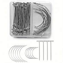 70/50pcs Wig Making Needle Set, T-Shaped And C-Shaped Curved Needles, Hair Weaving Needles, Suitable For Wig Making, Knitting Shaping, Model Making And Handicrafts, Halloween - View 12