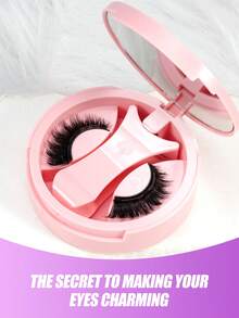 Magnetic Glue-Free Design, Portable Mirror Storage Box, Soft Curly Fur Texture, Comfortable To Wear, Reusable - View 8