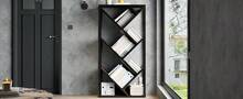 80*35*160 Cm Tree Shelf Standing Shelf 8 Levels, Corner Shelf Space Saving, Storage Shelf For Bedroom, Living Room, Home Office, Stable, Anti-Tip, Bookcase, Shelf, 80 X 35 X 160 Cm - Black - View 11